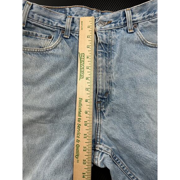 Vintage Levi’s Jean Shorts Relaxed Straight - Cutoff Jorts Fits 34 Waist - Picture 8 of 13